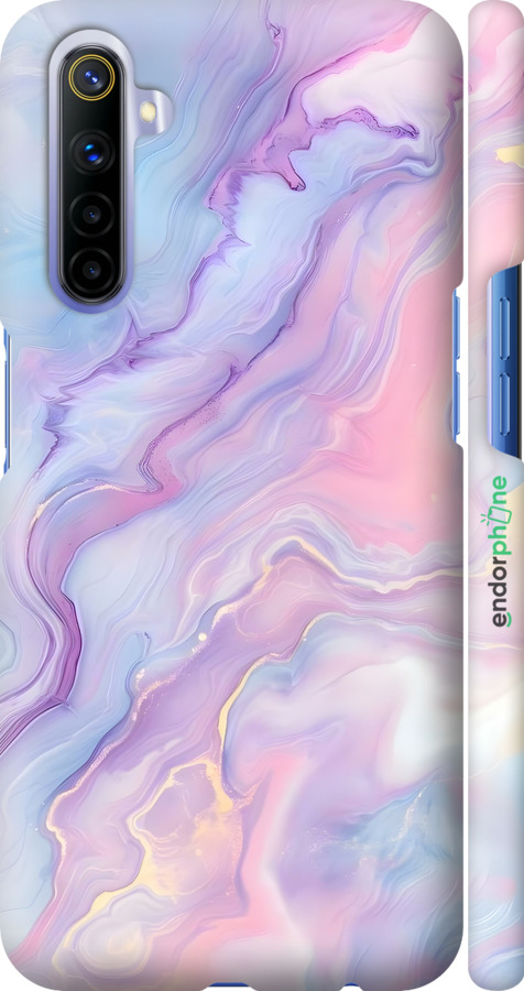 3D пластиковий матовий чехол Нежный мрамор для Realme 6 - 6310m-1913 изображение 