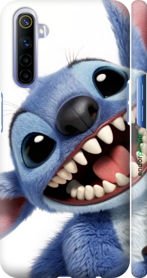 3D пластиковий матовий чехол Стіч для Realme 6 - 6684m-1913 изображение 