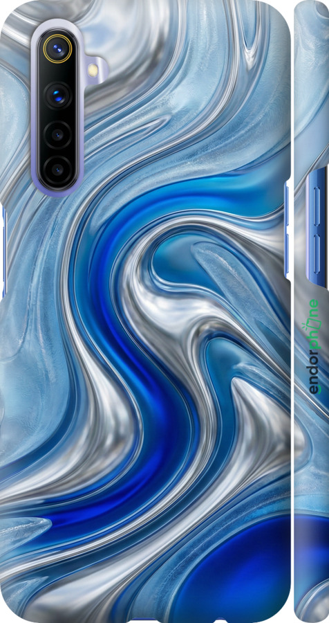 3D пластиковый матовый чехол Liquid Chrome для Realme 6 - 6781m-1913 изображение 
