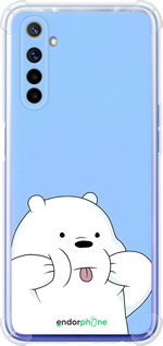 Силикон с усиленными углами чехол Милый мишка для Realme 6 - 6357sp-1913 изображение 