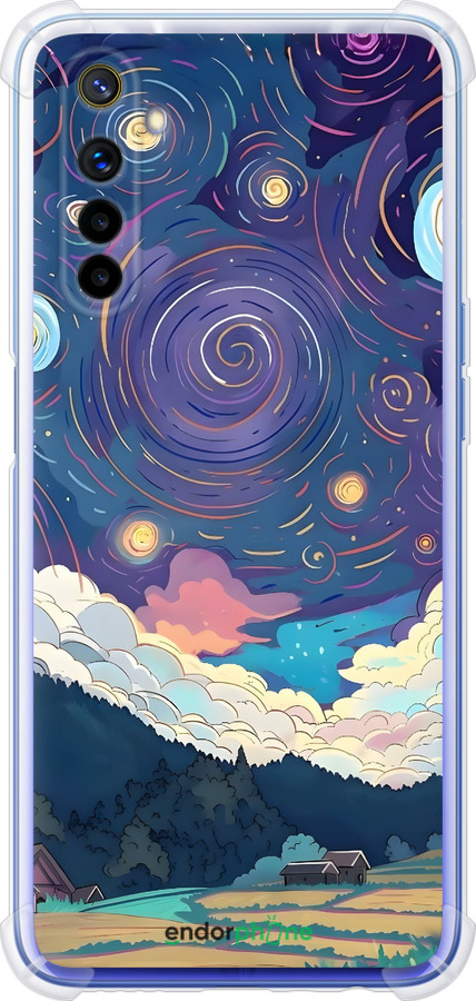 Силикон с усиленными углами чехол Креативный арт для Realme 6 - 6322sp-1913 изображение 