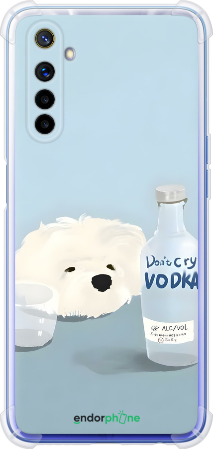 Силіконовий протиударний с посиленими кутами чехол Пес водка для Realme 6 - 6368sp-1913 изображение 