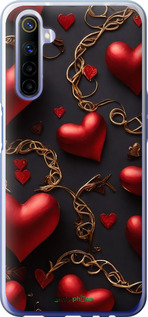 Силіконовий чехол Сердечки для Realme 6 - 5831u-1913 изображение 