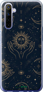 2D пластиковый чехол Celestial Harmony: Sun & Moon Gold Mystic Pattern для Realme 6 - 6778t-1913 изображение 