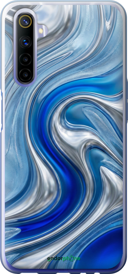2D пластиковый чехол Liquid Chrome для Realme 6 - 6781t-1913 изображение 