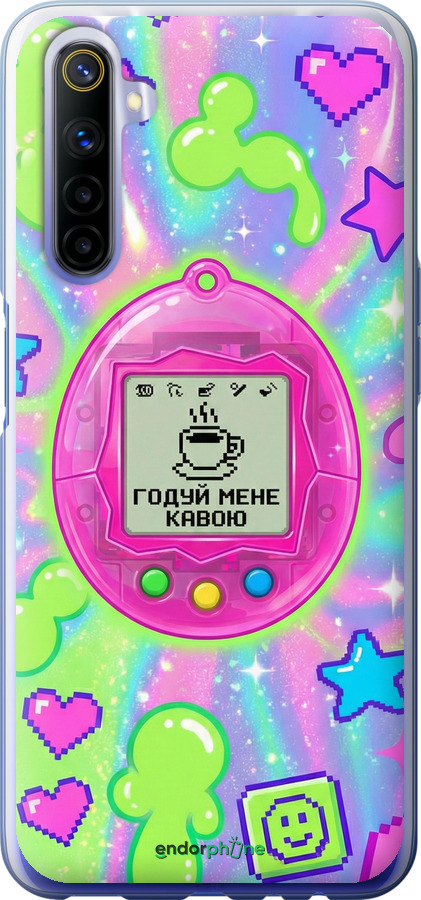 2D пластиковий чехол Y2K Aesthetic Retro Pet: Годуй мене кавою для Realme 6 - 6784t-1913 изображение 