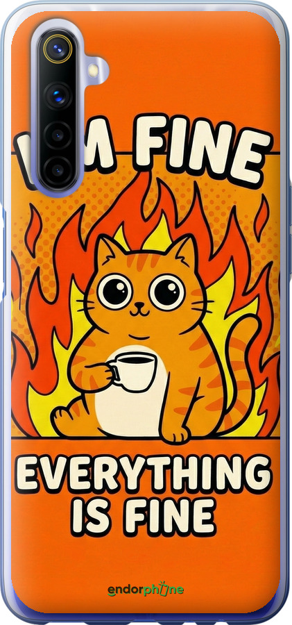 2D пластиковий чехол Funny Cat для Realme 6 - 6786t-1913 изображение 