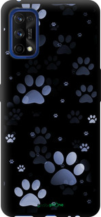 TPU чехол С синими отпечатками лап для Realme 7 Pro - 6441b-2082 изображение 