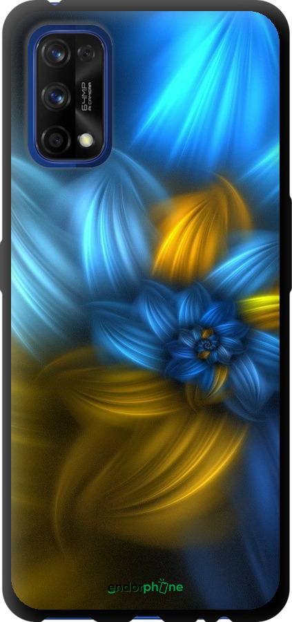 

TPU чорний чохол "Візерунок 46" для Realme 7 Pro, Синій