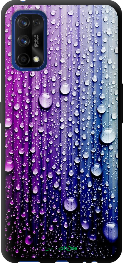 

TPU чорний чохол "Краплини води" для Realme 7 Pro, Синій