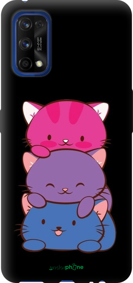 TPU чехол Милые кошки для Realme 7 Pro - 6518b-2082 изображение 