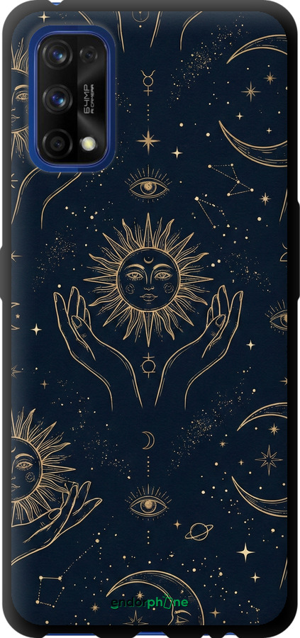 TPU чехол Celestial Harmony: Sun & Moon Gold Mystic Pattern для Realme 7 Pro - 6778b-2082 изображение 