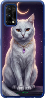 Силіконовий чехол Mystic White Cat Gothic Dark Purple Gold для Realme 7 Pro - 6805u-2082 изображение 