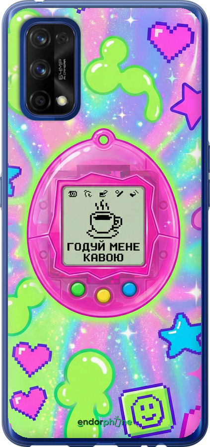2D пластиковый чехол Y2K Aesthetic Retro Pet: Годуй мене кавою для Realme 7 Pro - 6784t-2082 изображение 