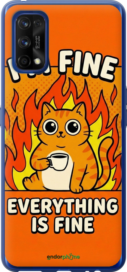 2D пластиковый чехол Funny Cat для Realme 7 Pro - 6786t-2082 изображение 