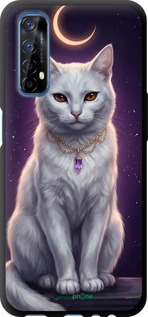TPU чехол Mystic White Cat Gothic Dark Purple Gold для Realme 7 - 6805b-2081 изображение 
