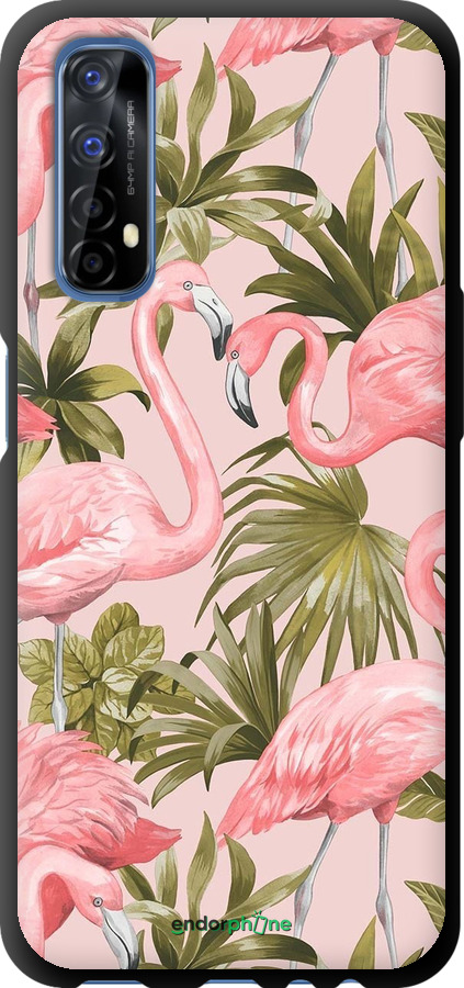 TPU чехол фламинго 2 для Realme 7 - 4360b-2081 изображение 