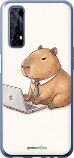 2D пластиковый чехол 'Funny Capybara CEO Working' для Realme 7 изображение 2