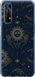 2D пластиковый чехол 'Celestial Harmony: Sun & Moon Gold Mystic Pattern' для Realme 7 изображение 8