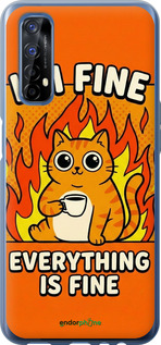 2D пластиковый чехол 'Funny Cat' для Realme 7 изображение 3