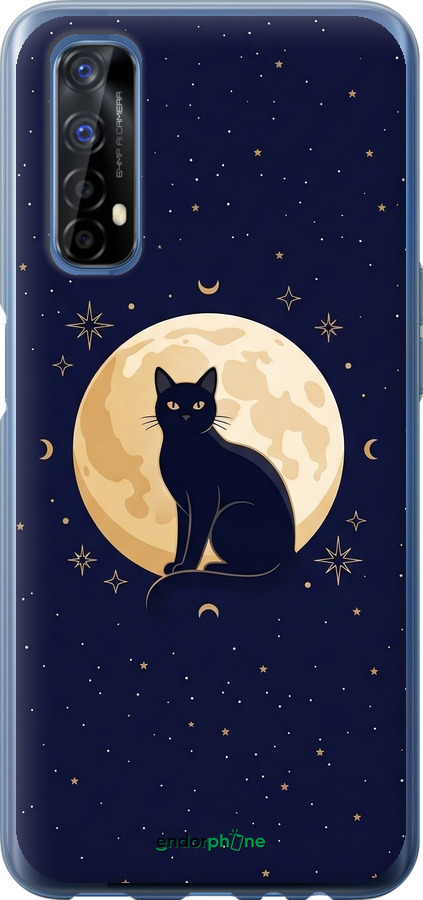 Силіконовий чехол Cute Cat Celestial/Witchy для Realme 7 - 6787u-2081 изображение 