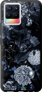 TPU чехол Абстрактный цветочный рисунок в синих тонах для Realme 8 - 6539b-2303 изображение 