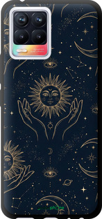TPU чехол 'Celestial Harmony: Sun & Moon Gold Mystic Pattern' для Realme 8 изображение 3
