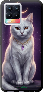 TPU чехол Mystic White Cat Gothic Dark Purple Gold для Realme 8 - 6805b-2303 изображение 