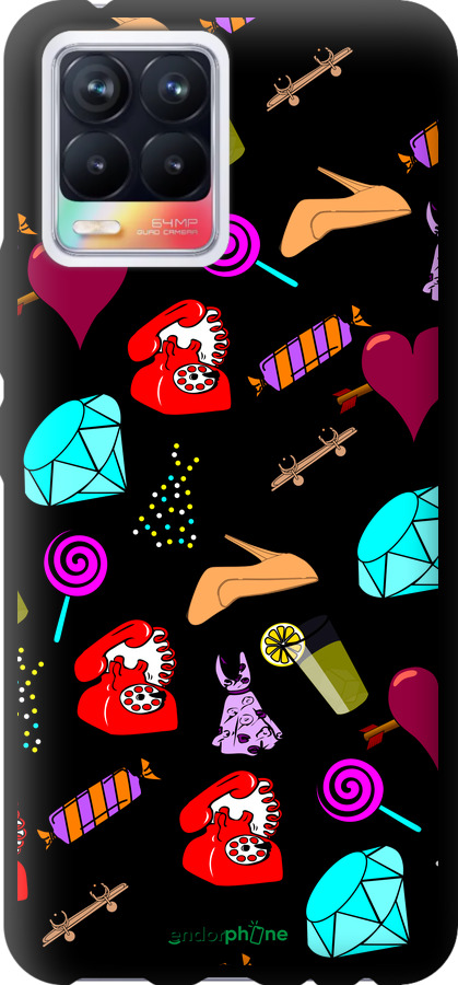 TPU чехол stickers для Realme 8 - 4757b-2303 изображение 