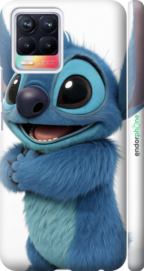 3D пластиковый матовый чехол Стич 1 для Realme 8 - 6686m-2303 изображение 