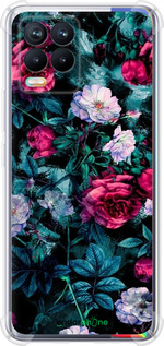Силикон с усиленными углами чехол Сад и розы для Realme 8 - 6483sp-2303 изображение 