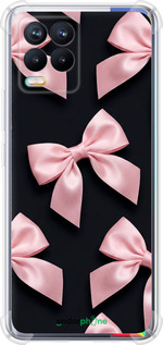 Силіконовий протиударний с посиленими кутами чехол Coquette Ribbons Dark Coquette для Realme 8 - 6767sp-2303 изображение 