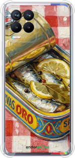 Силикон с усиленными углами чехол Vintage Sardine Tin Phone для Realme 8 - 6772sp-2303 изображение 