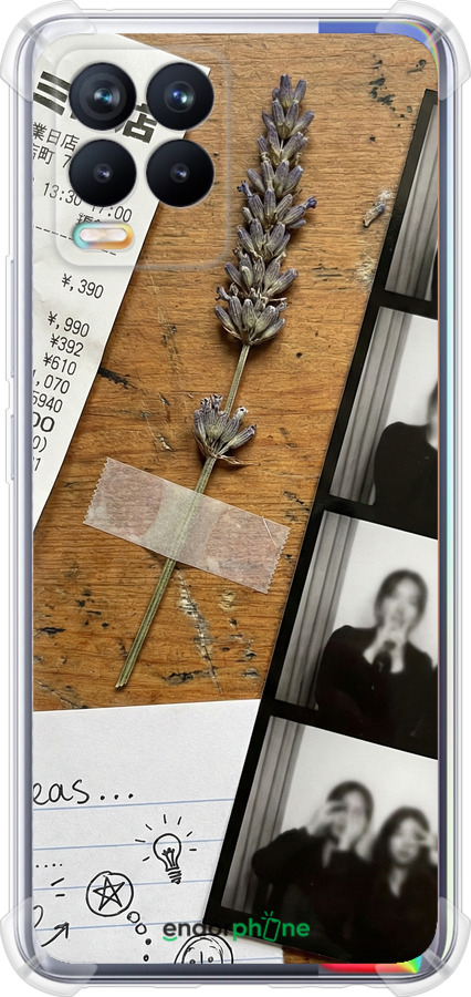 Силіконовий протиударний с посиленими кутами чехол Aesthetic Scrapbook Collage для Realme 8 - 6773sp-2303 изображение 