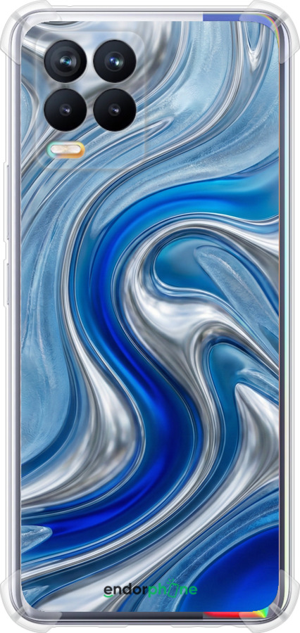 Силикон с усиленными углами чехол Liquid Chrome для Realme 8 - 6781sp-2303 изображение 