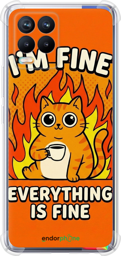 Силикон с усиленными углами чехол Funny Cat для Realme 8 - 6786sp-2303 изображение 