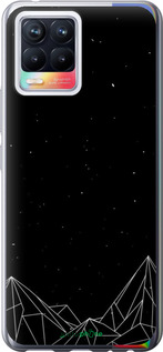 2D пластиковый чехол Черно белые абстрактные горы для Realme 8 - 6437t-2303 изображение 