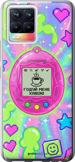 Силиконовый чехол Y2K Aesthetic Retro Pet: Годуй мене кавою для Realme 8 - 6784u-2303 изображение 