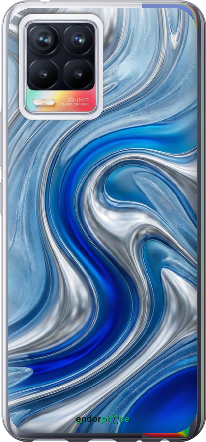 Силиконовый чехол Liquid Chrome для Realme 8 - 6781u-2303 изображение 