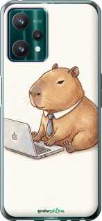 Силиконовый чехол Funny Capybara CEO Working для Realme 9 Pro - 6777u-2595 изображение 