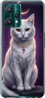 Силиконовый чехол Mystic White Cat Gothic Dark Purple Gold для Realme 9 Pro - 6805u-2595 изображение 