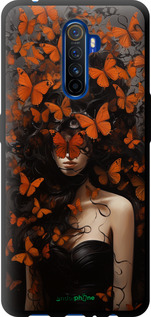 TPU чехол Девушка с оранжевыми бабочками для Realme X2 Pro - 5941b-1866 изображение 