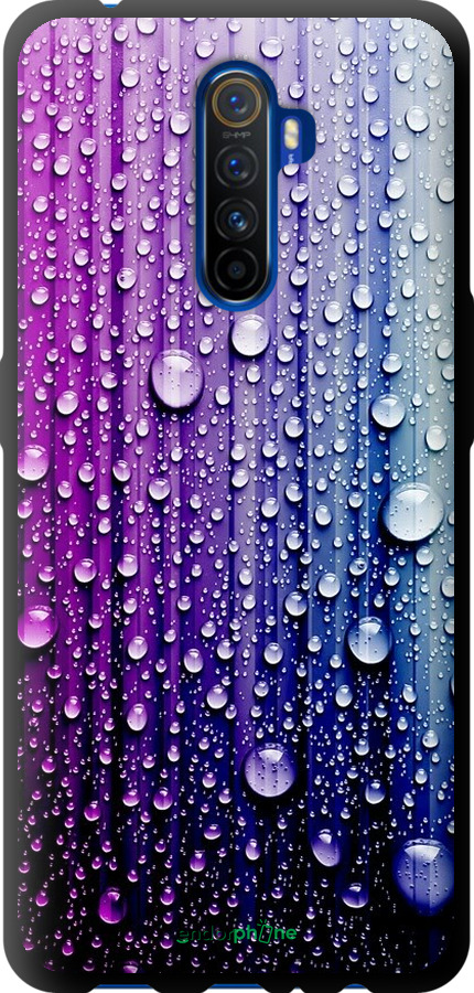 

TPU чорний чохол "Краплини води" для Realme X2 Pro, Синій