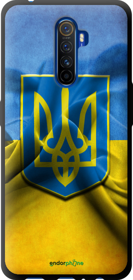 

TPU чорний чохол "Прапор та герб України" для Realme X2 Pro, Блакитний
