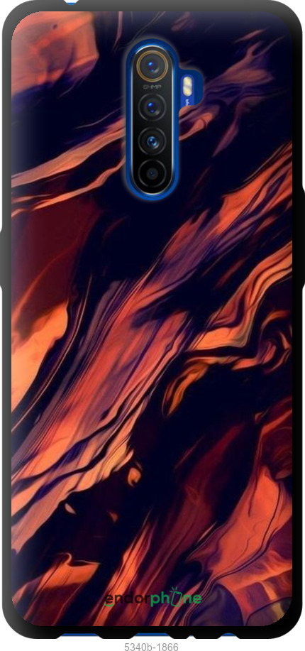 TPU чехол Чорно-помаранчева абстракція для Realme X2 Pro - 5340b-1866 изображение 