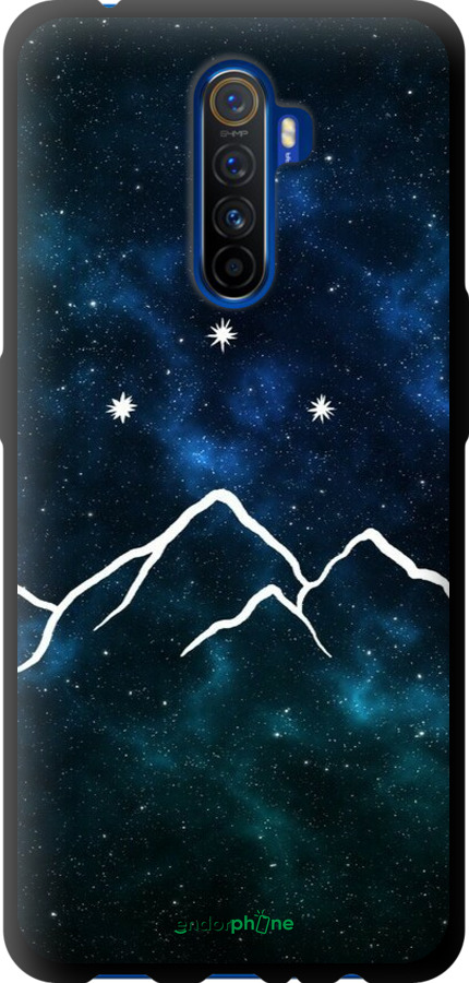 TPU чехол Гори та зірки намальовані на тлі галактики для Realme X2 Pro - 6490b-1866 изображение 