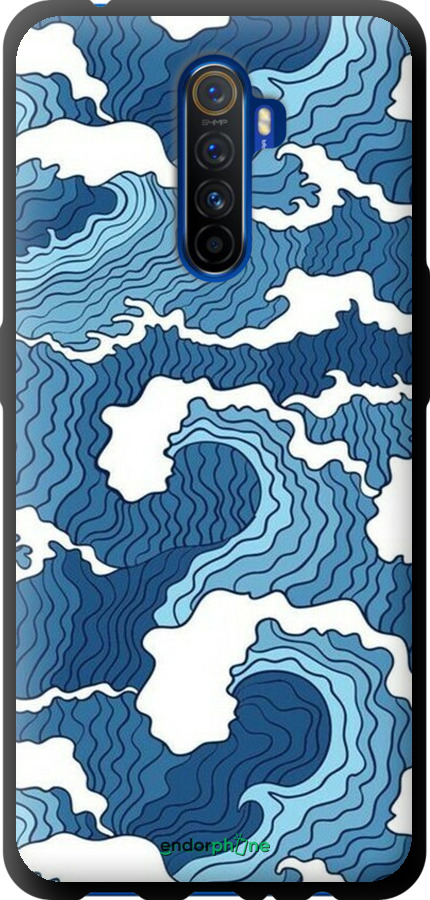 TPU чехол Абстрактний малюнок морських хвиль для Realme X2 Pro - 6538b-1866 изображение 