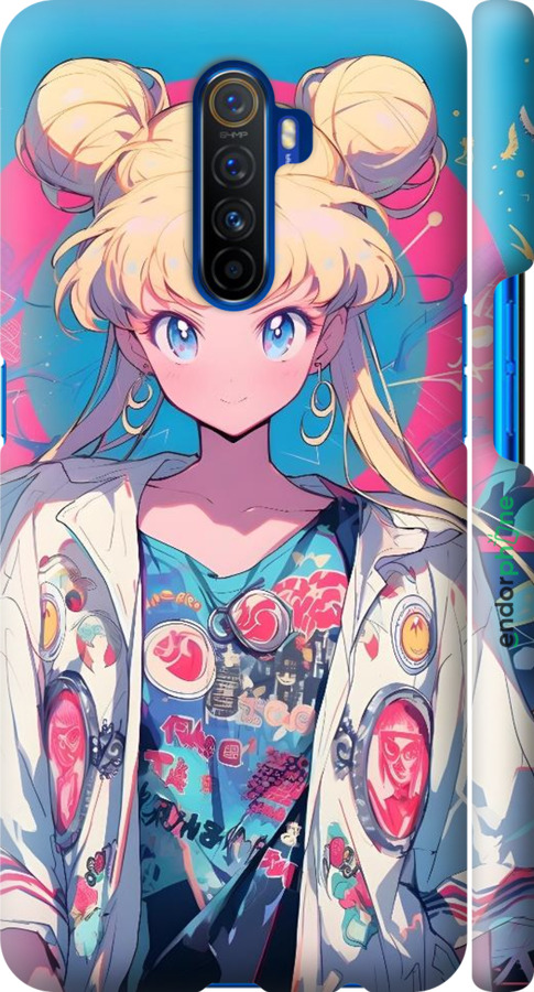 3D пластиковый матовый чехол Сейлор Мун 2 для Realme X2 Pro - 6351m-1866 изображение 