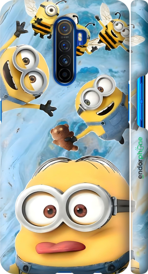 3D пластиковий матовий чехол Миньоны для Realme X2 Pro - 6386m-1866 изображение 
