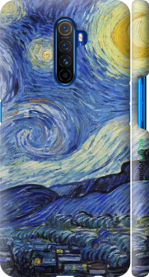 3D пластиковый матовый чехол «Звездная ночь» Винсента Ван Гога для Realme X2 Pro - 6433m-1866 изображение 